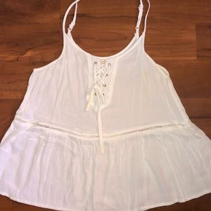 Sheer White Tank Top